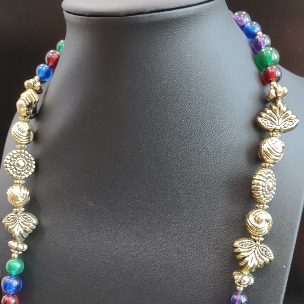 Beaded Statement Necklace - image 4